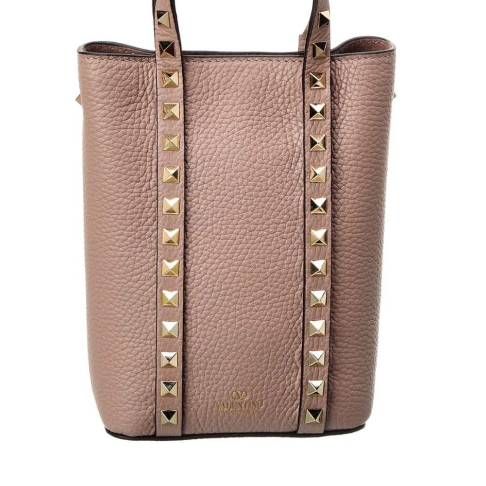 valentino rockstud leather tote